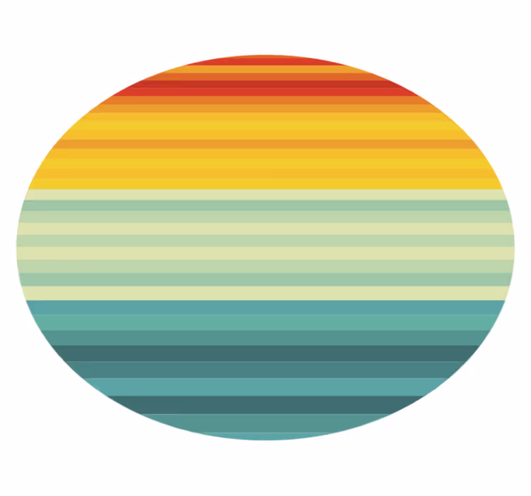 Vinyl Teppich gestreift regenbogen streifen kreis - TenStickers