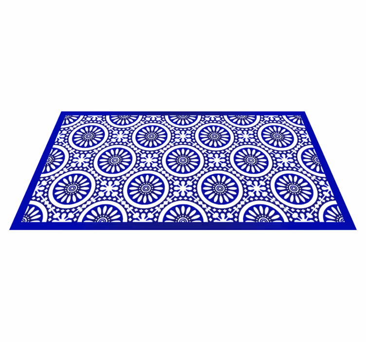 Vinyl teppich mandala im kreisförmigen muster - TenStickers