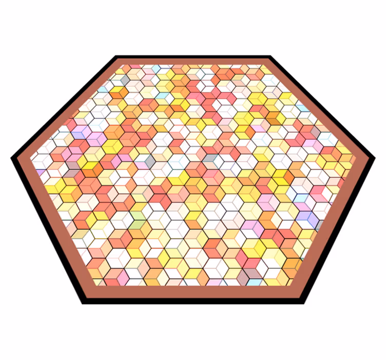 Vinyl Teppich geometrisch hexagonales spektrum - TenStickers