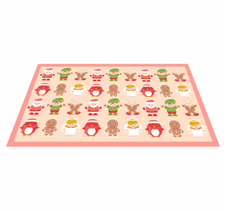 Vinyl Teppich Weihnachten festliche charaktere - TenStickers