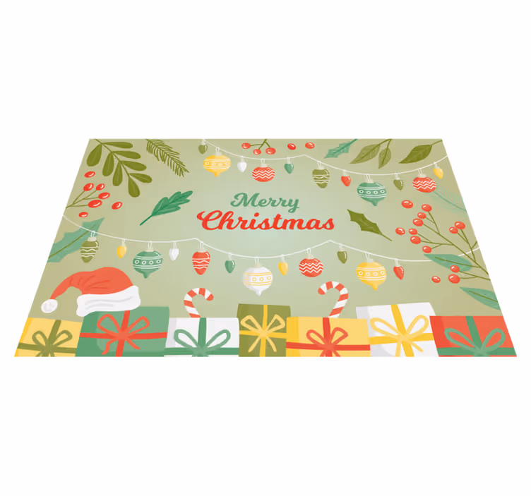 Vinyl Teppich Weihnachten festliche saisonale grüße - TenStickers