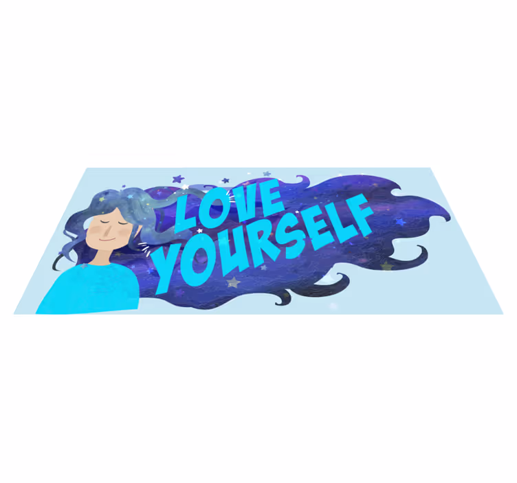 Vinyl Teppich Text liebe dich selbst, abbildung - TenStickers