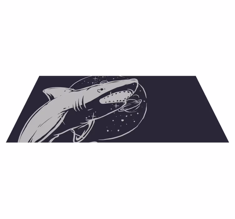 Vinyl Teppich kindlich kosmischer hai-weltraum - TenStickers