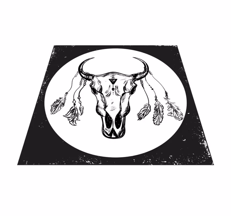 Vinyl Teppich Tiere böhmischer totenkopf - TenStickers
