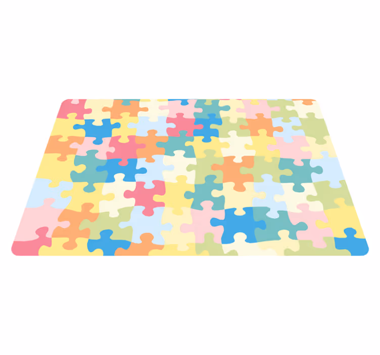 Vinyl Teppich Kinderzimmer puzzle-muster - TenStickers