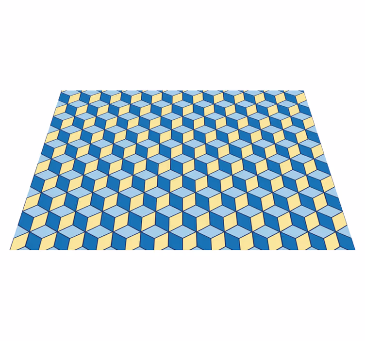 Vinyl Teppich Fliesenoptik kubistisches muster - TenStickers
