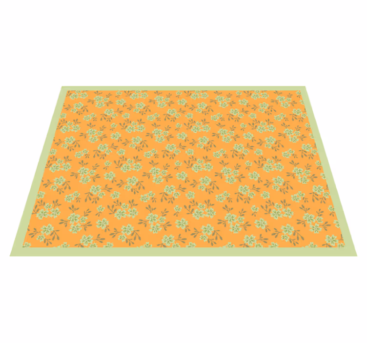 Vinyl Teppich Blumen oberfläche mit blumenmotiv - TenStickers