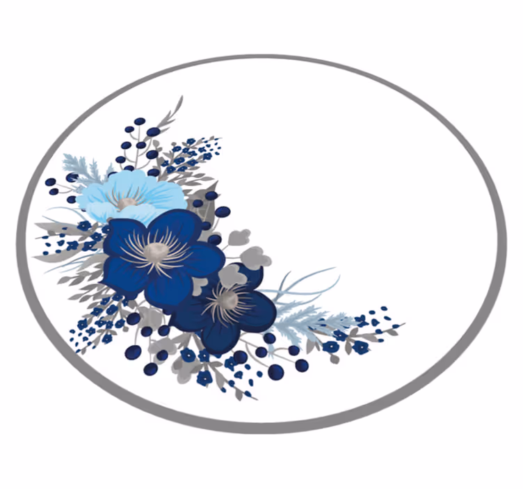 Vinyl Teppich Blumen botanische sammlung - TenStickers