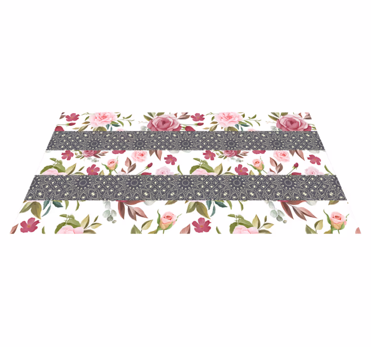 Vinyl Teppich Blumen blumenläufer - TenStickers