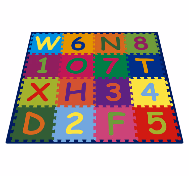 Vinyl teppich alphabet puzzle - TenStickers