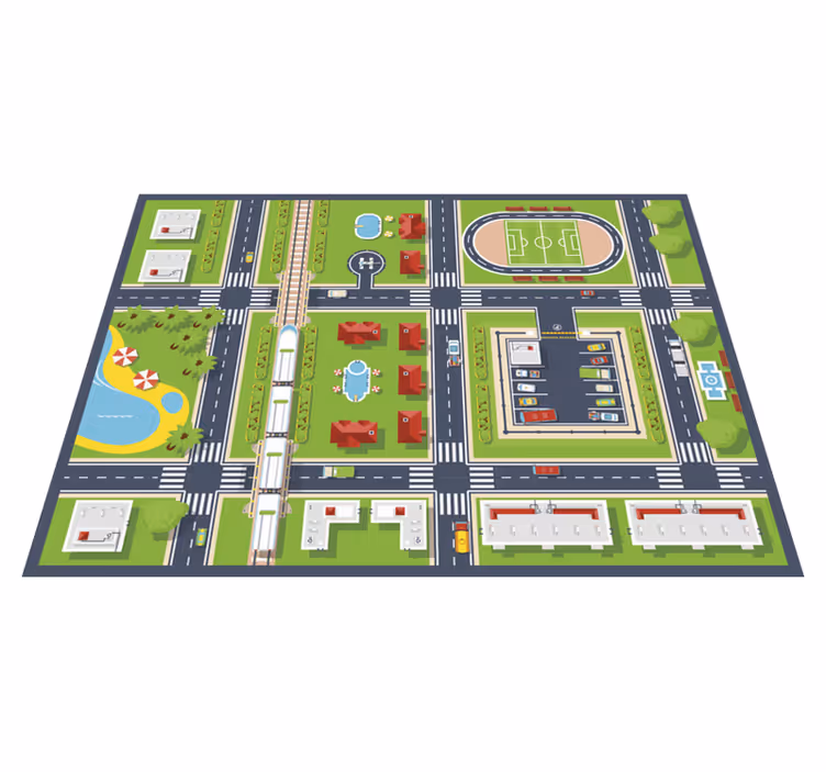 Vinyl Teppich Straßen stadt-spielmatte - TenStickers