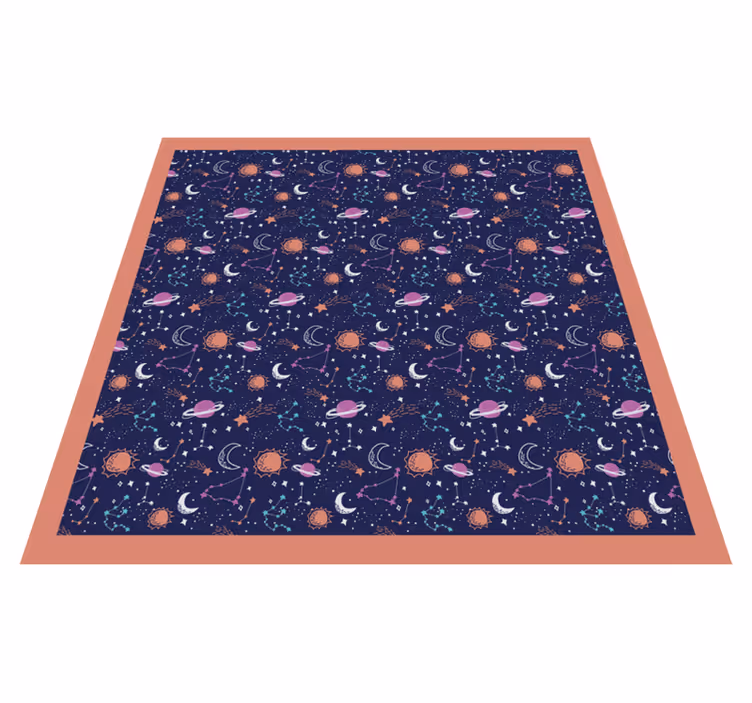 Vinyl Teppich kindlich kosmisches weltraumspiel - TenStickers