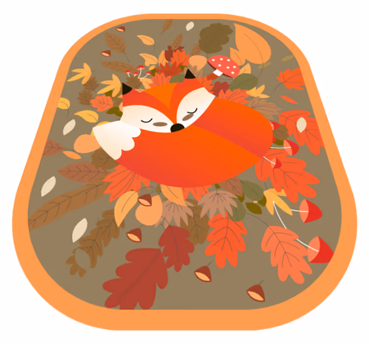 Vinyl Teppich Tiere schlafender fuchs abbildung - TenStickers