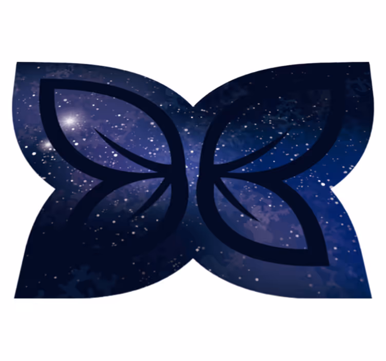 Vinyl Teppich Textur kosmische schmetterlingssilhouette - TenStickers