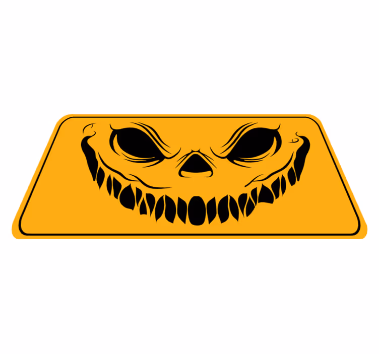Vinyl Teppich Halloween gruselig grinsendes gesicht - TenStickers