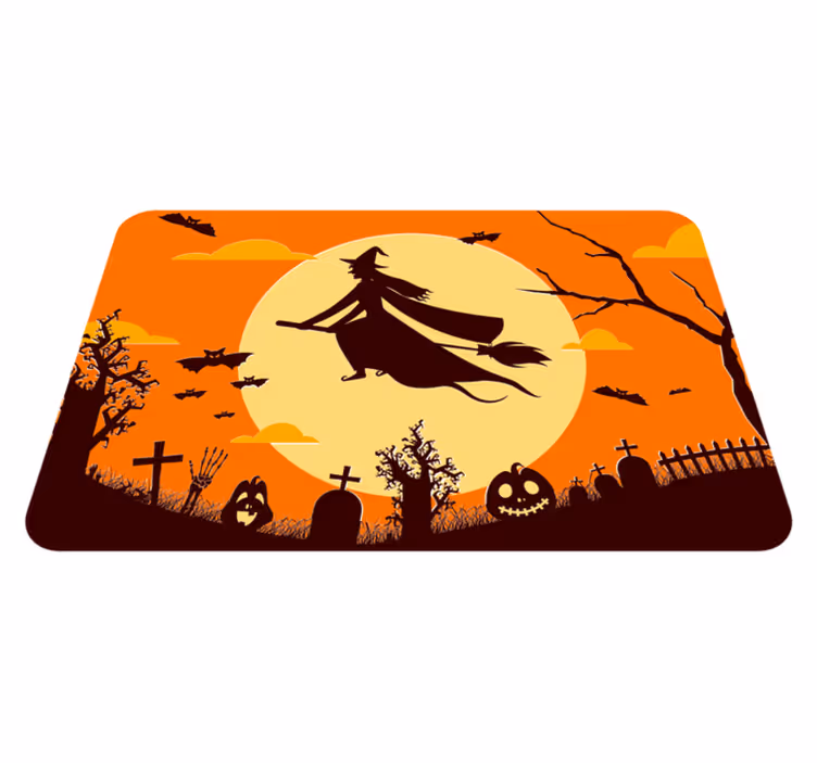 Vinyl teppich halloween gruselige silhouette - TenStickers