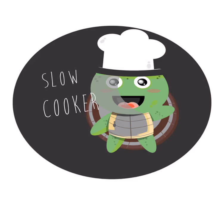 Vinyl Teppich Küche kochschildkröte-illustration - TenStickers