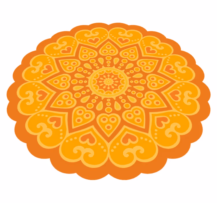Vinyl teppich mandala als bodendekor - TenStickers