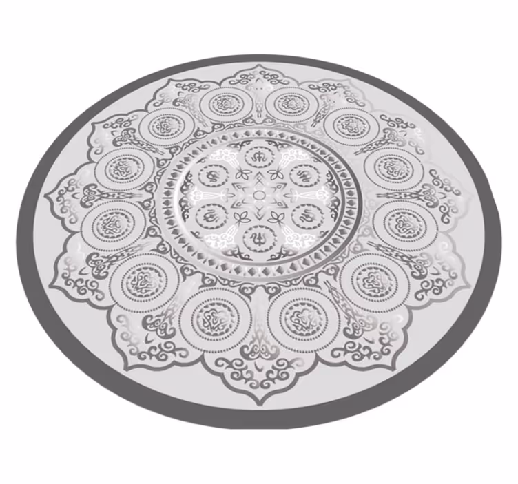 Vinyl teppich mandala mit mandala muster overlay - TenStickers