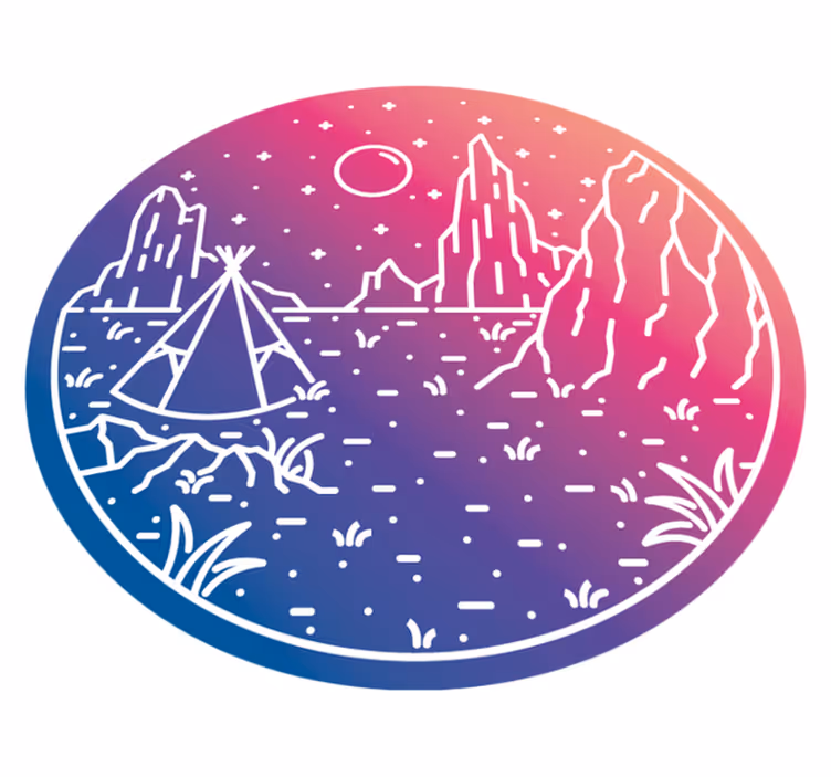 Vinyl Teppich Natur camping-nachtszene - TenStickers
