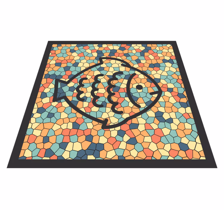 Vinyl teppich mosaik fischmuster - TenStickers
