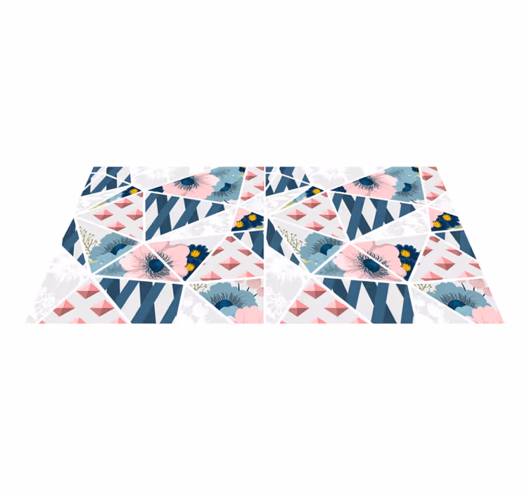 Vinyl Teppich geometrisch geometrisches blumenkaleidoskop - TenStickers