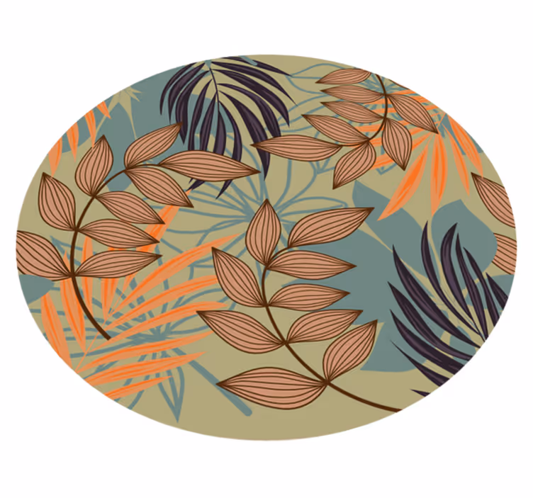 Vinyl Teppich Blumen botanisches laubmuster - TenStickers