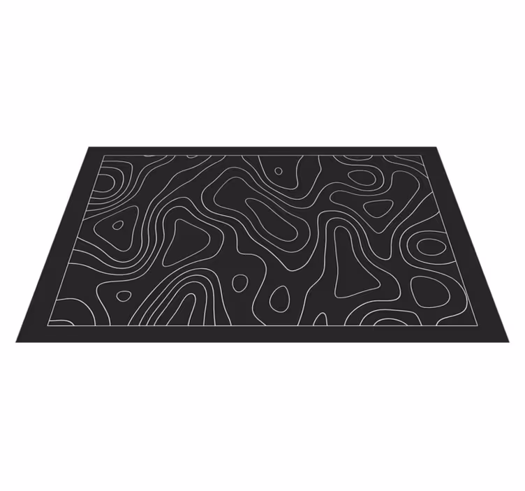 Vinyl Teppich geometrisch abstrakte konturen - TenStickers