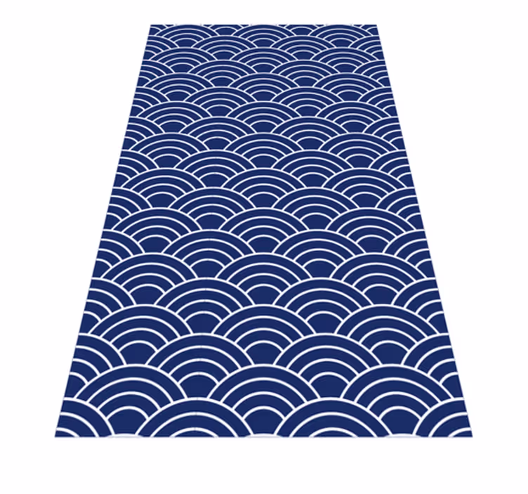 Vinyl Teppich geometrisch wellenlinien-muster - TenStickers