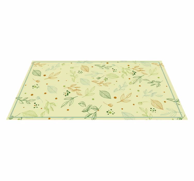 Vinyl Teppich Natur laub botanisches motiv - TenStickers
