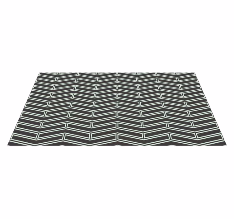 Vinyl Teppich geometrisch chevron-linien - TenStickers