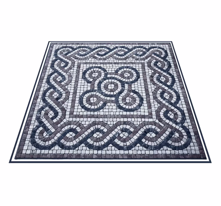 Vinyl teppich mosaik mit filigranem design - TenStickers