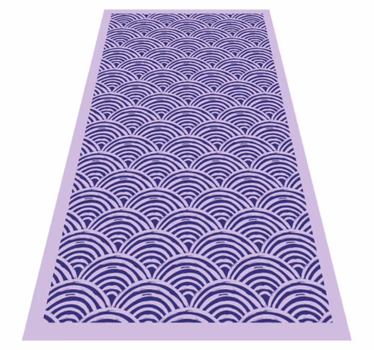 Vinyl Teppich geometrisch wellenlinienmuster - TenStickers