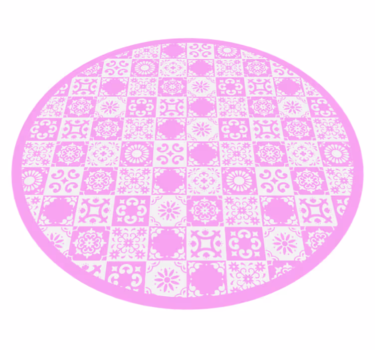 Vinyl Teppich Mandala mandala-geprägter Kreis - TenStickers
