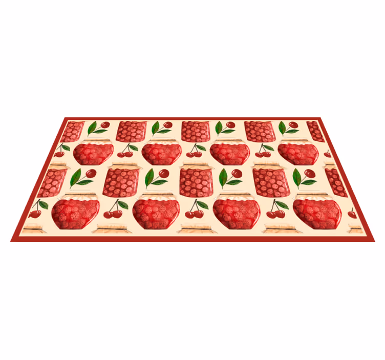 Vinyl Teppich Küche kirschmarmeladenmotiv - TenStickers