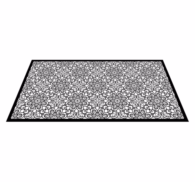 Vinyl Teppich geometrisch komplizierte mandalas - TenStickers