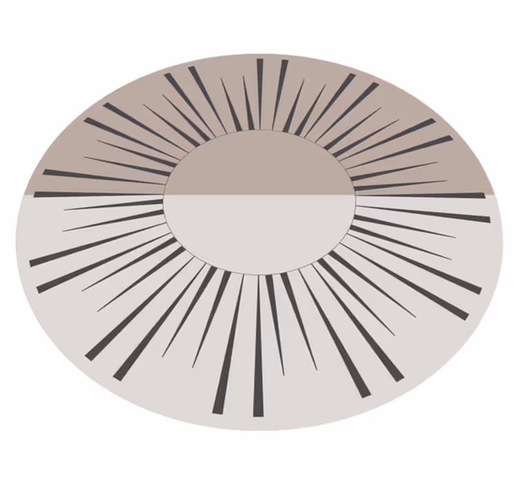 Vinyl Teppich gestreift kreisförmiges sunburst-design - TenStickers