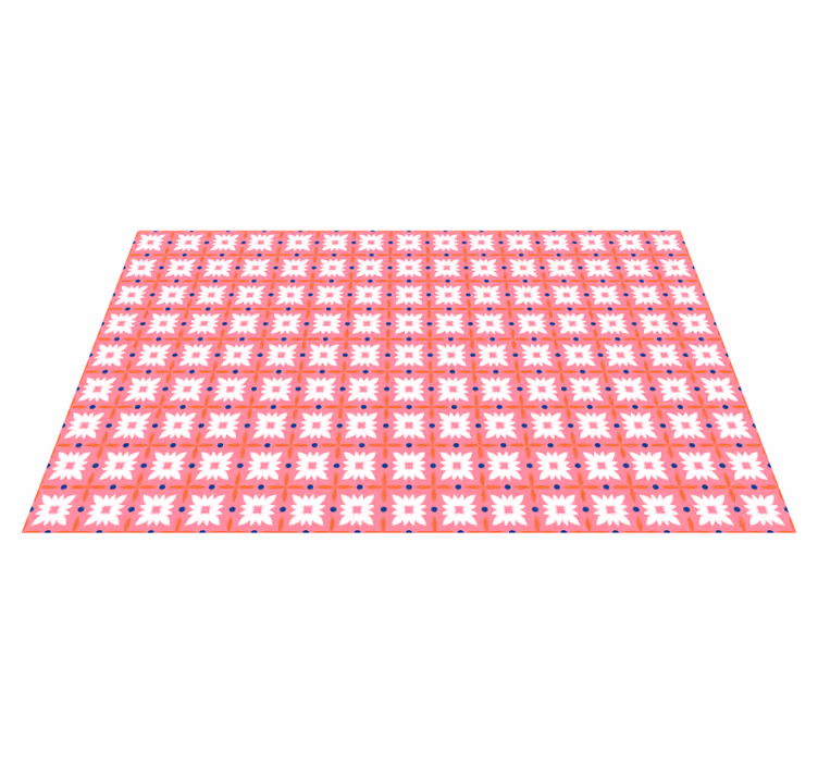 Vinyl Teppich Blumen oberfläche mit blumenmuster - TenStickers
