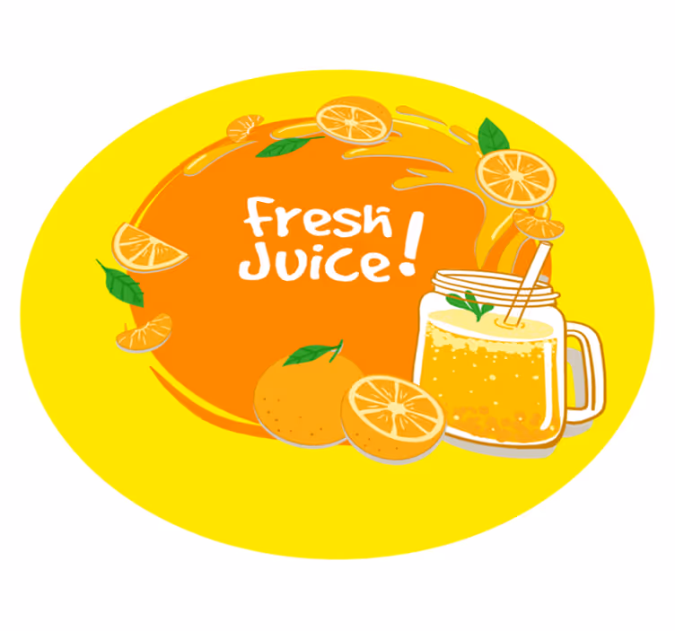 Vinyl Teppich Text spritzer frischer saft - TenStickers
