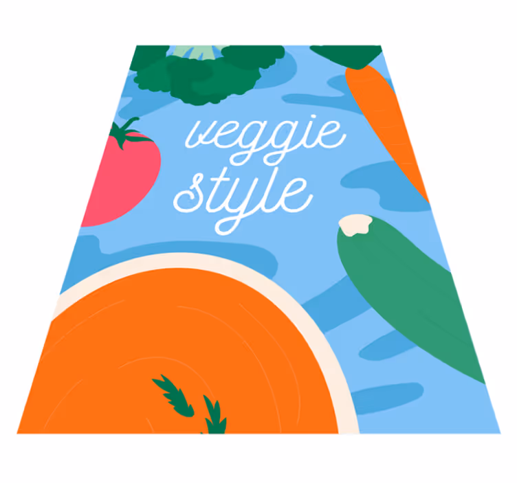 Vinyl Teppich Text dekor im vegetarischen stil - TenStickers