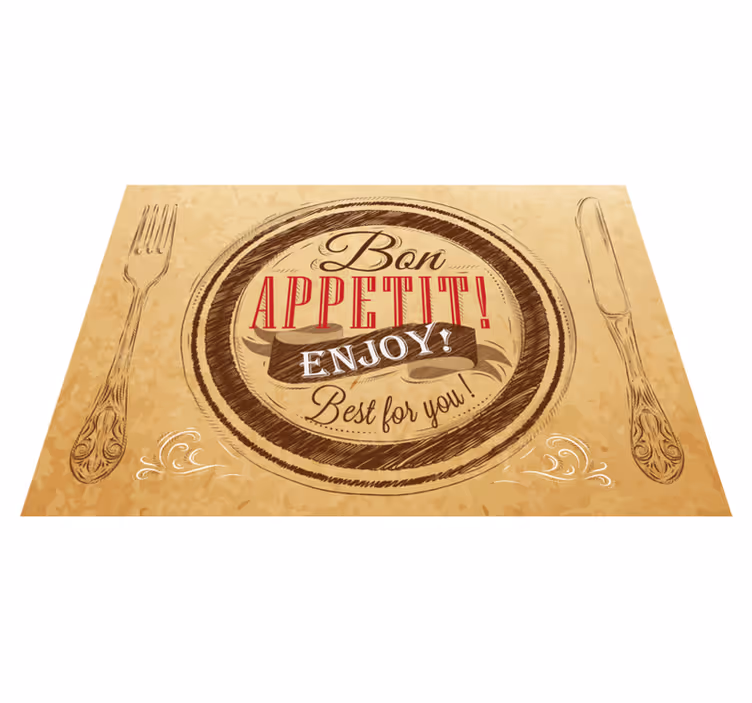 Vinyl Teppich Text guten appetit, genießen - TenStickers