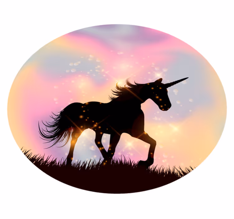 Vinyl Teppich Tiere galaktisches einhorn - TenStickers