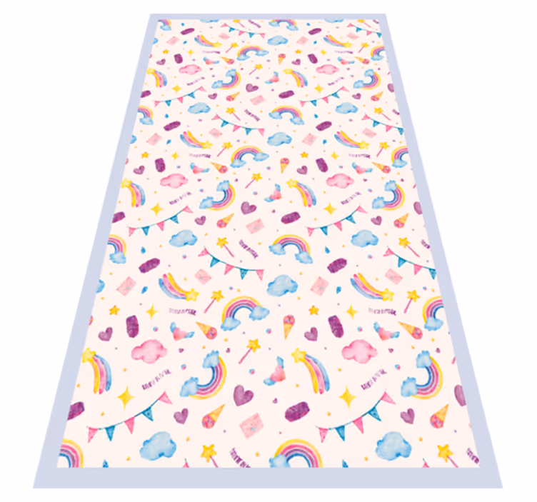 Vinyl Teppich Kinder skurrile kindheitsbilder - TenStickers