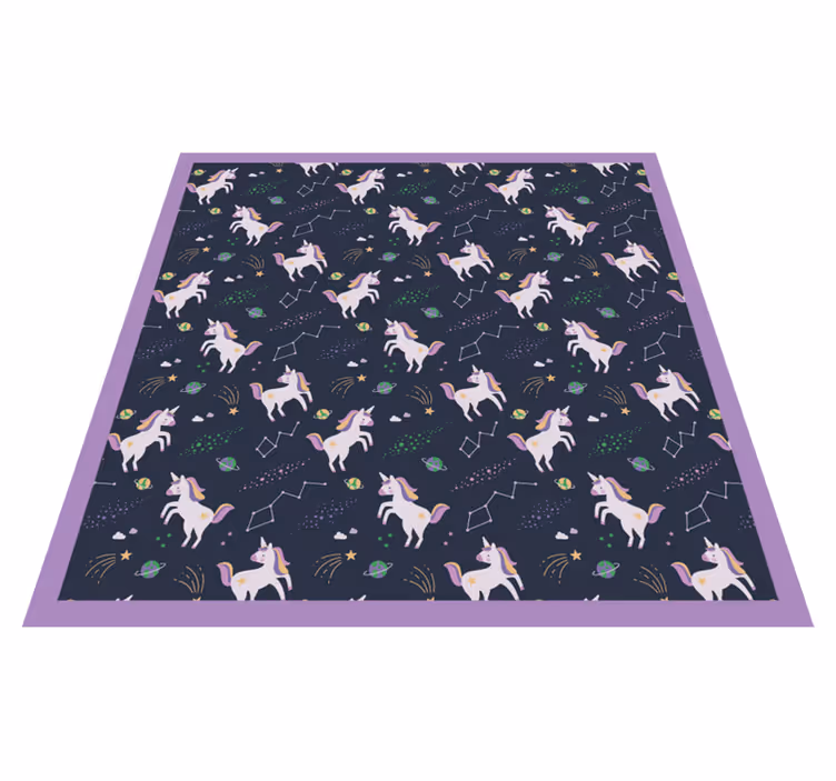 Vinyl Teppich Kinder einhorn fantasie spielzeit - TenStickers