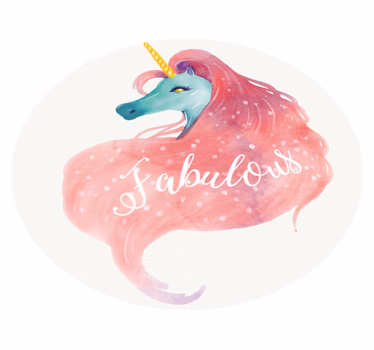 Vinyl Teppich Baby fabelhaftes einhorn - TenStickers
