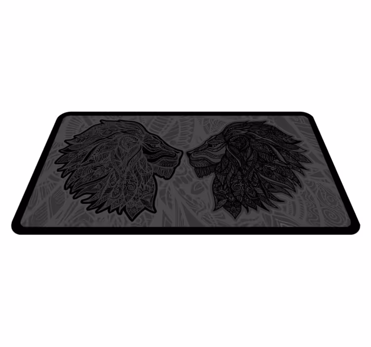 Vinylteppich Schlafzimmer Zwei löwen kämpfen - TenStickers