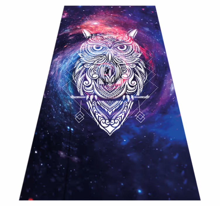 Vinyl Teppich Tiere kosmische eulenillustration - TenStickers