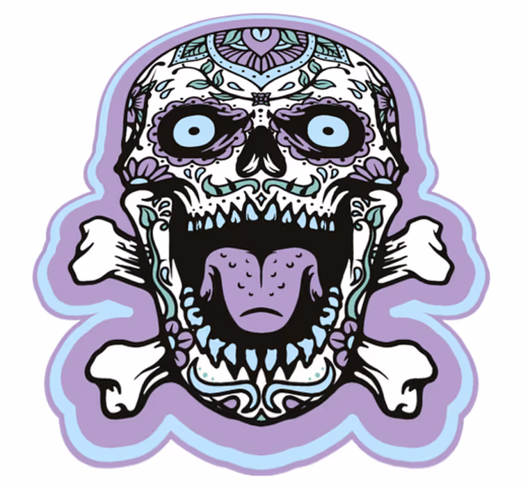 Vinyl Teppich Halloween zuckerschädel-dekor - TenStickers