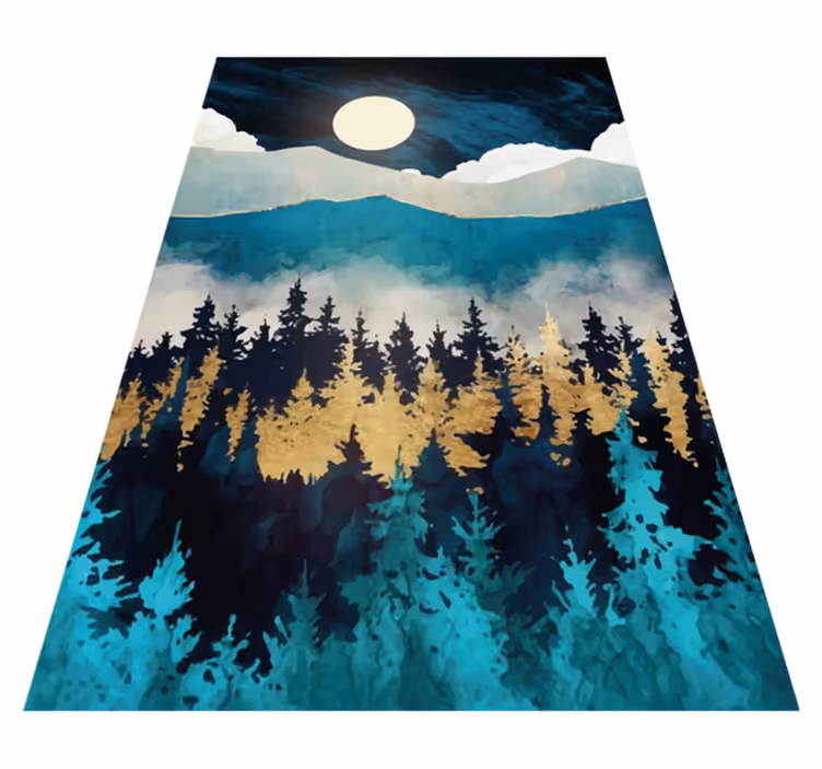 Vinyl Teppich Natur wald einbruch der dunkelheit - TenStickers