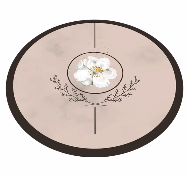 Vinyl Teppich Blumen blumenkreis-emblem - TenStickers